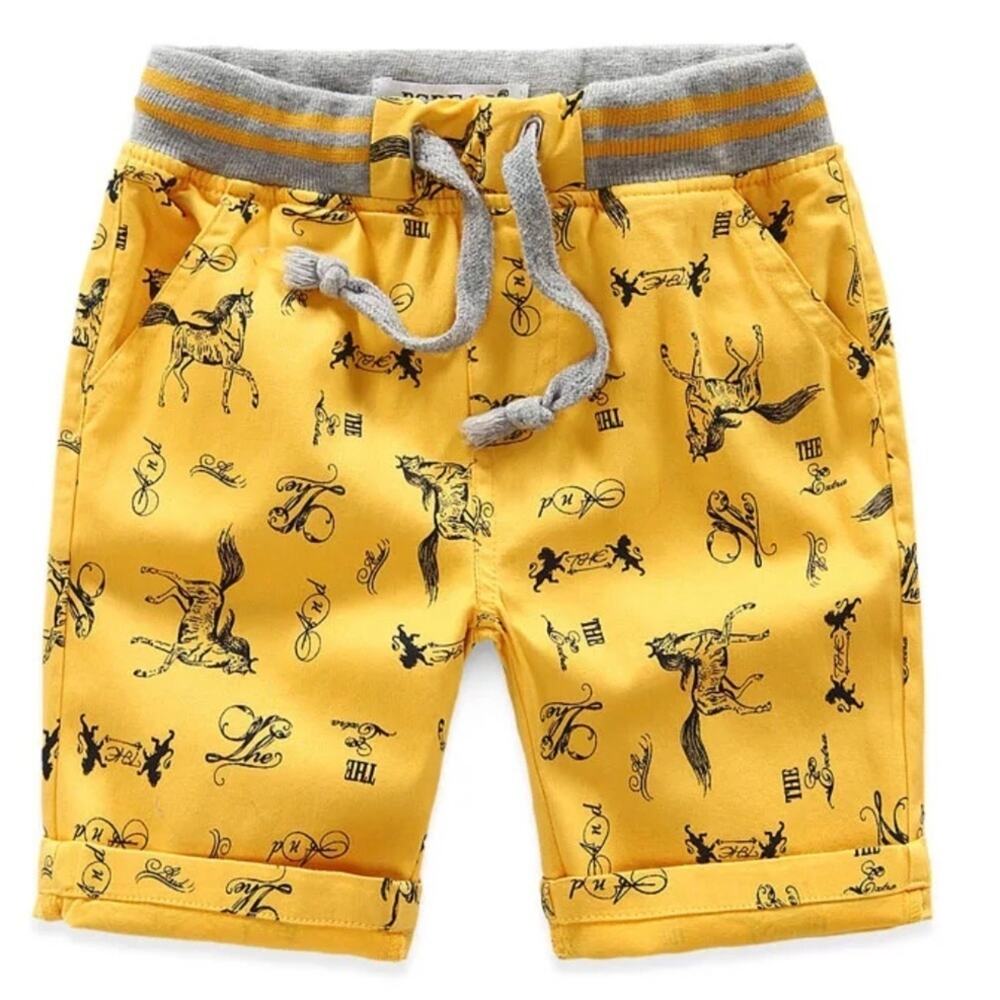 New Boutique boy’s “horses” shorts 7-8